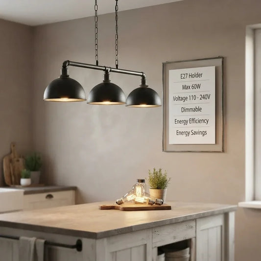 Industrial Black Steampunk Agunnaryd Pendant lamp ~6592