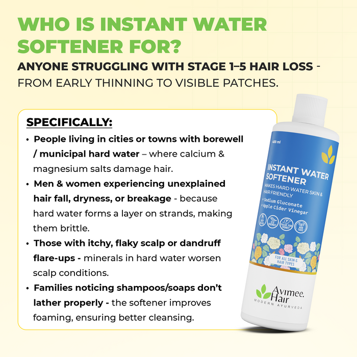 Instant Water Softener for Hair Loss Due to Hard Water Pack Of 3
