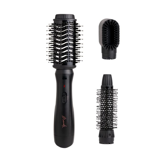 Mermade Hair Interchangeable Blow Dry Brush - Sleek Black front flatlay