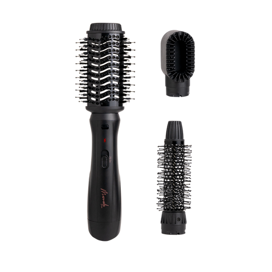 Mermade Hair Interchangeable Blow Dry Brush - Sleek Black front flatlay