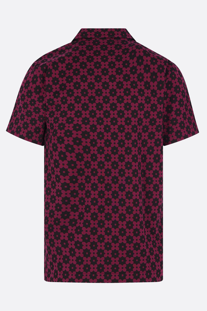 jersey polo shirt with geometric print