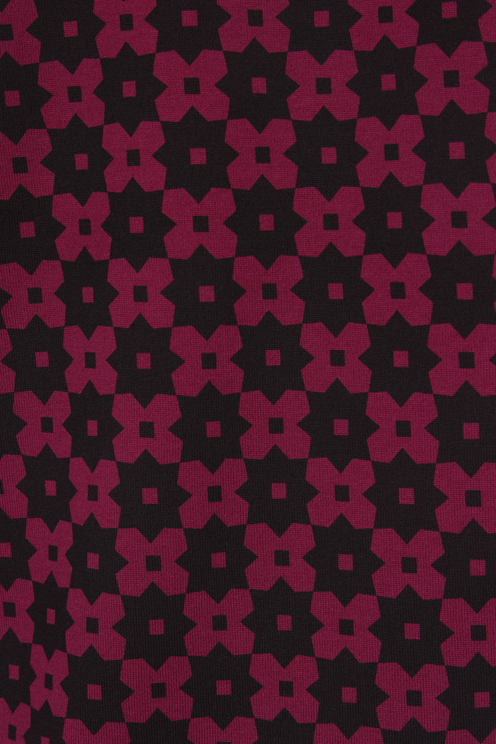 jersey polo shirt with geometric print
