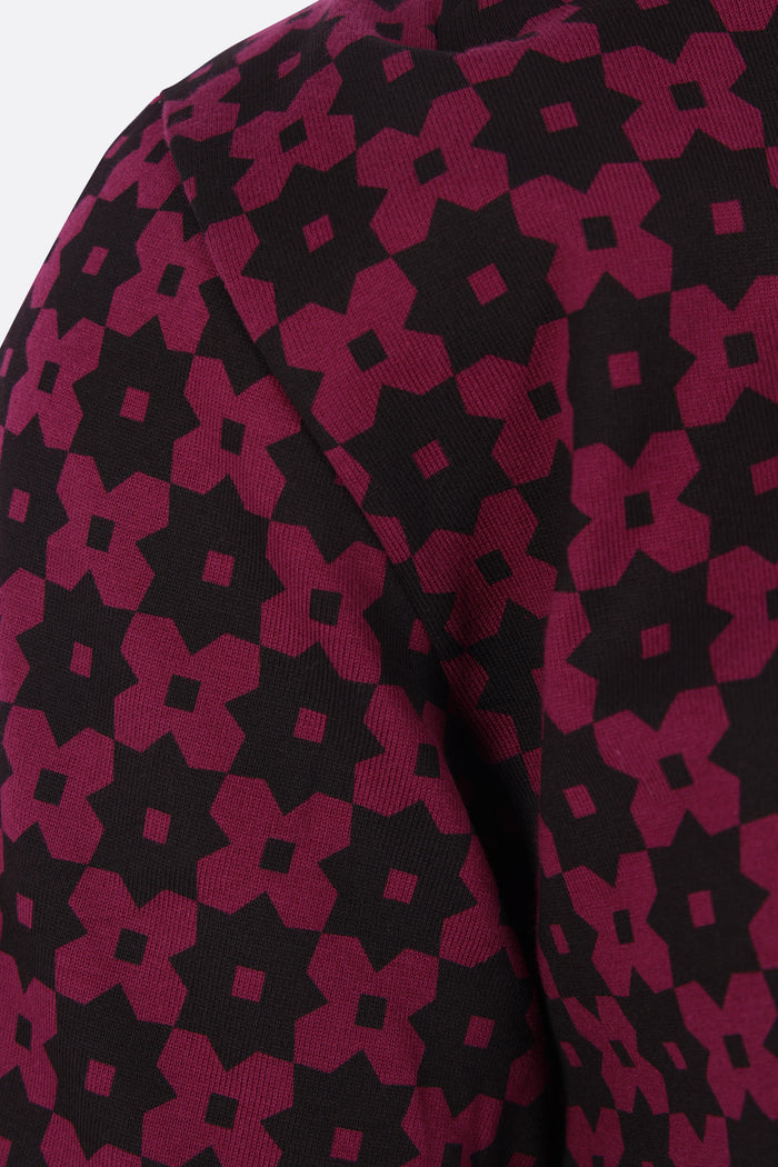 jersey polo shirt with geometric print