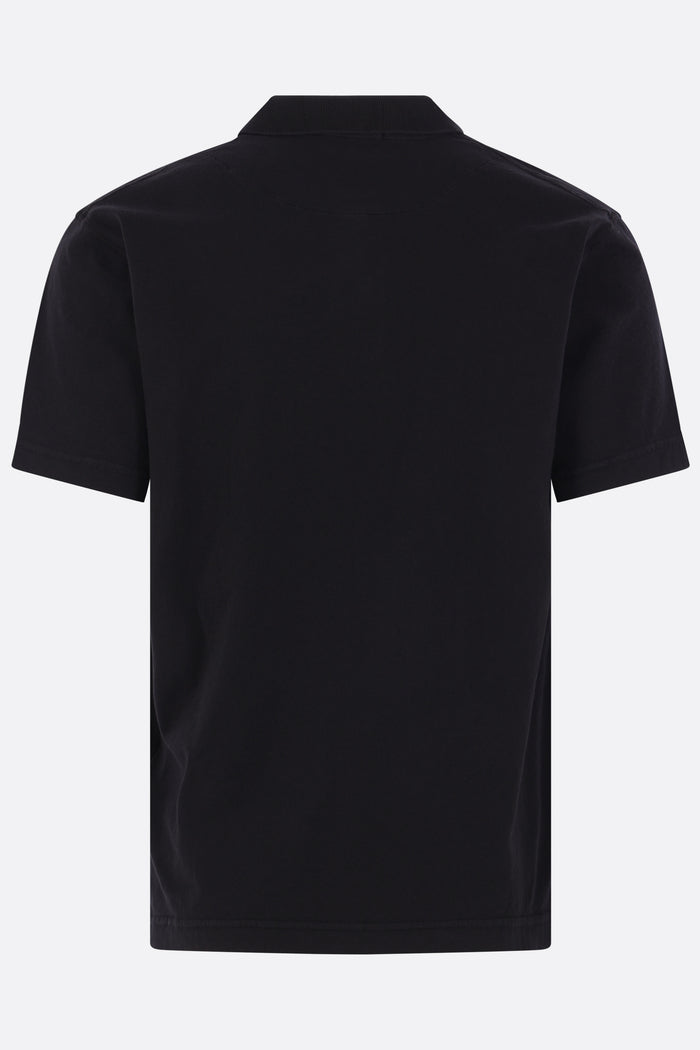 jersey polo shirt with logo patch