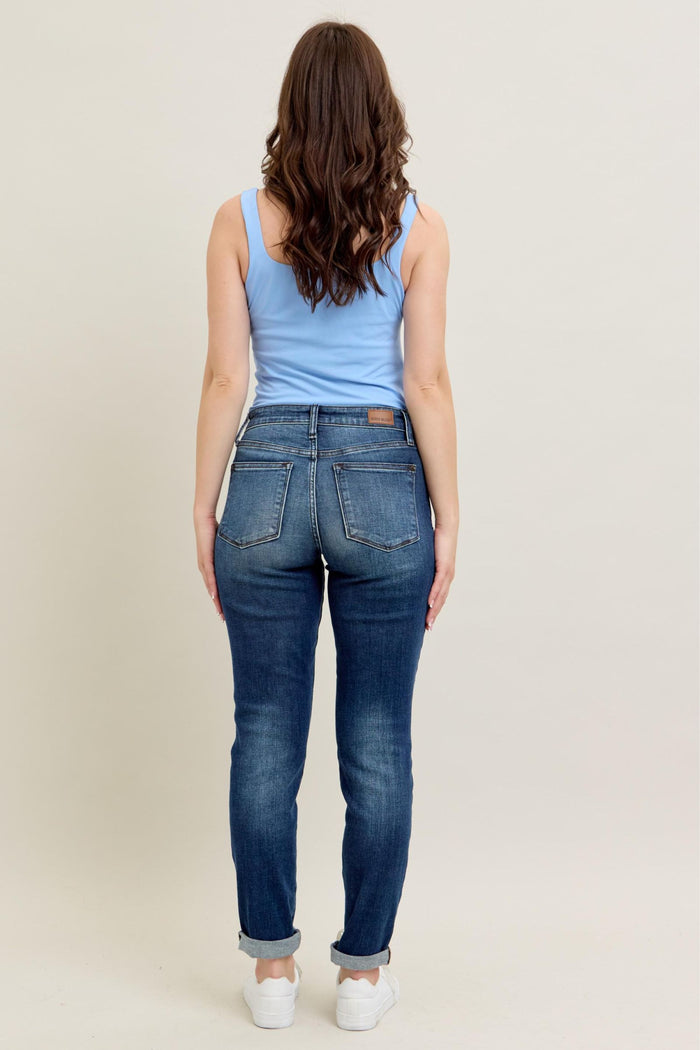 Judy Blue Cuffed Slim Fit Jeans
