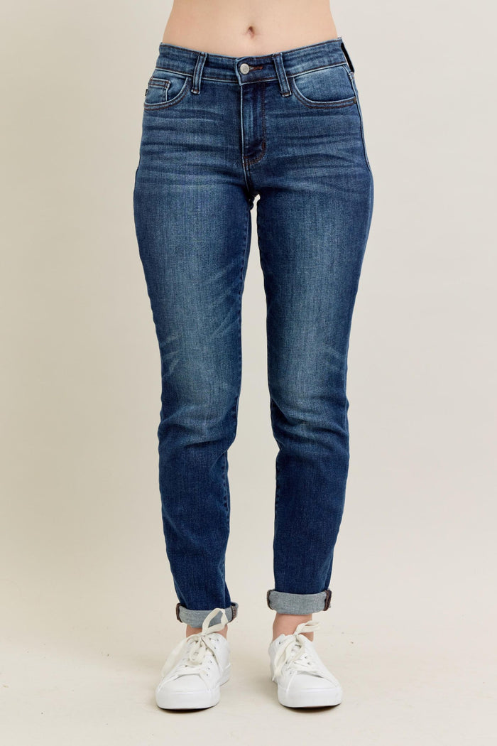 Judy Blue Cuffed Slim Fit Jeans