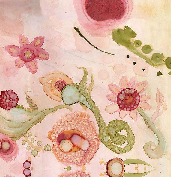 'Kali Floral' laptop/tablet sleeve by C.Cambrea — detail view