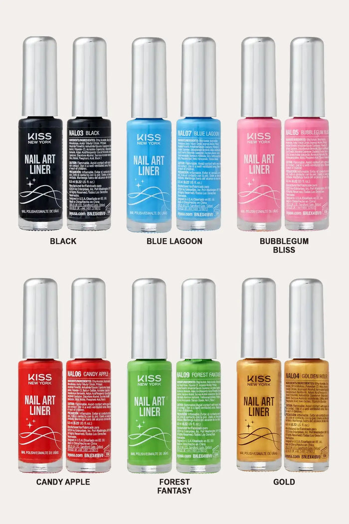 KISS NEW YORK PRECISION BRUSH NAIL ART LINER KISS NEW YORK