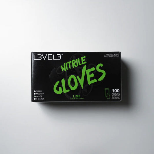 L3VEL3 Professional Nitrile Gloves  - Lime - Palms Fashion Inc.