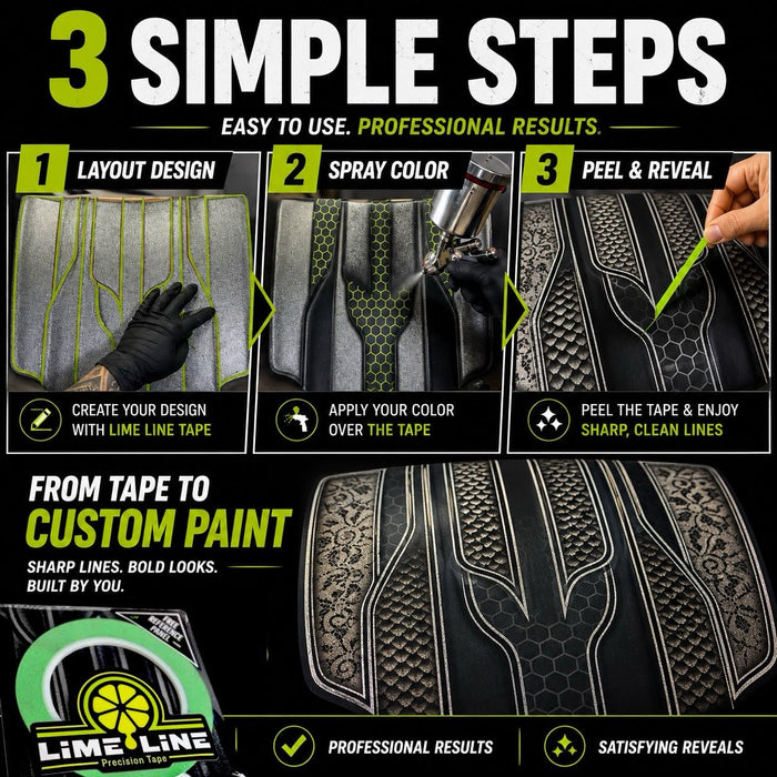 LiME LiNE 1/4” Precision Tape for Pinstriping Custom Designs