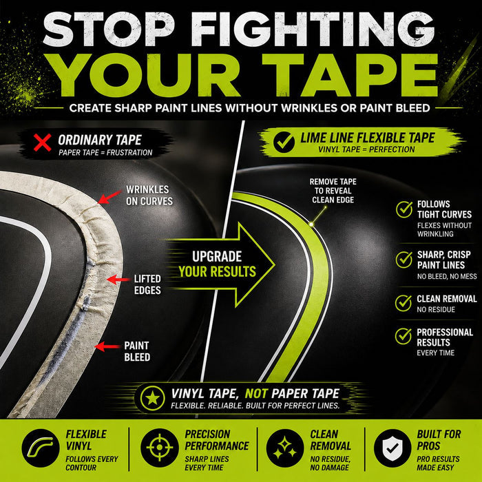 LiME LiNE 1/4” Precision Tape for Pinstriping Custom Designs