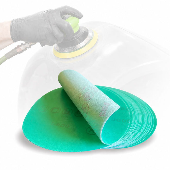 LiME LiNE 6” Waterproof Sanding Discs - Hook & Loop 25 Pc Reusable Discs