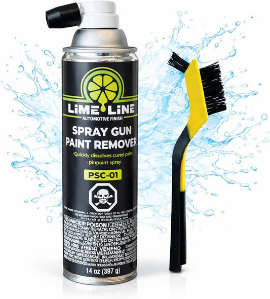 LiME LiNE Turbo Blaster Paint Remover Gun with Bonus Nylon Cleaning Brush - 14 oz Aerosol Spray Can