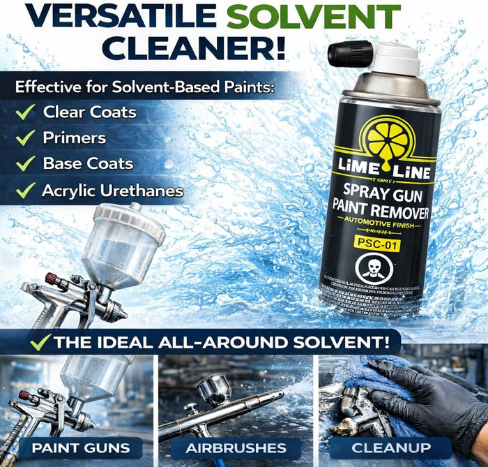 LiME LiNE Turbo Blaster Paint Remover Gun with Bonus Nylon Cleaning Brush - 14 oz Aerosol Spray Can