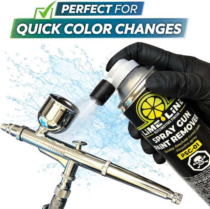 LiME LiNE Turbo Blaster Paint Remover Gun with Bonus Nylon Cleaning Brush - 14 oz Aerosol Spray Can