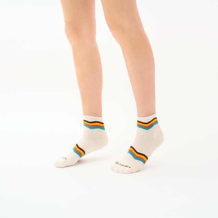 Tan quarter crew socks