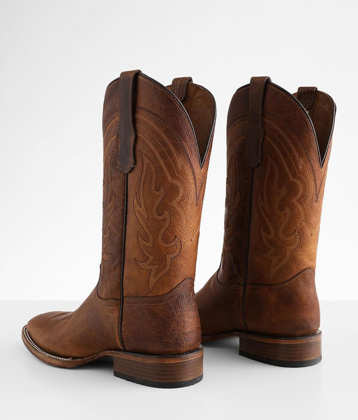 Men's Distressed Leather Cowboy Square Toe Boots