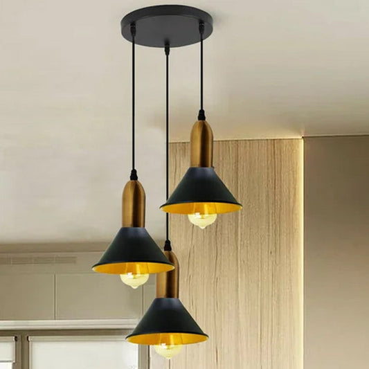 Metal Black 3 Hanging Light Shade~1583