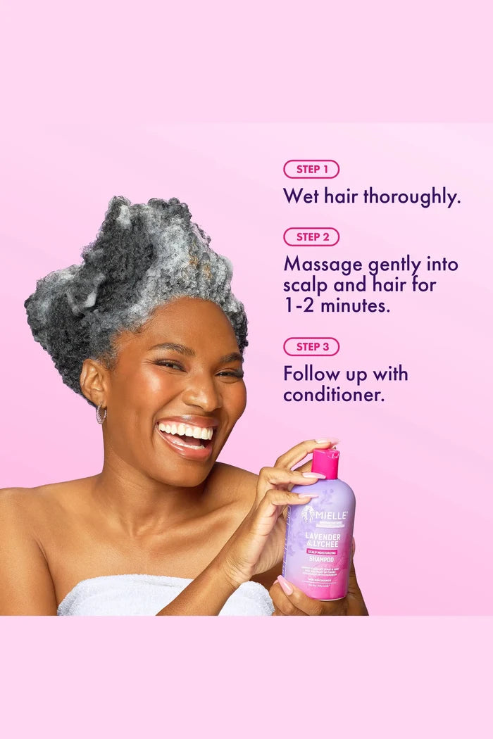 MIELLE LAVENDER & LYCHEE SCALP MOISTURIZING SHAMPOO