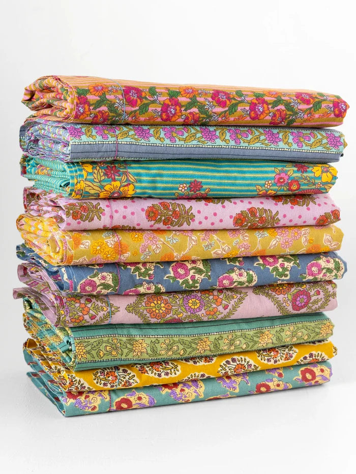 Mix & Match Cotton Fitted Sheet - Pink Floral Stripe-view 2