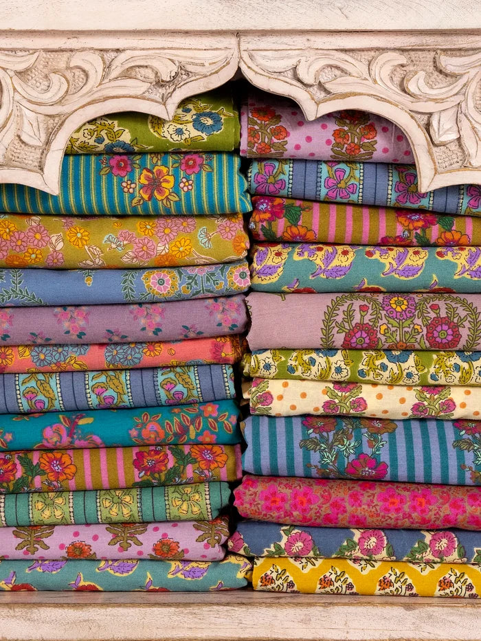 Mix & Match Cotton Fitted Sheet - Pink Floral Stripe-view 5