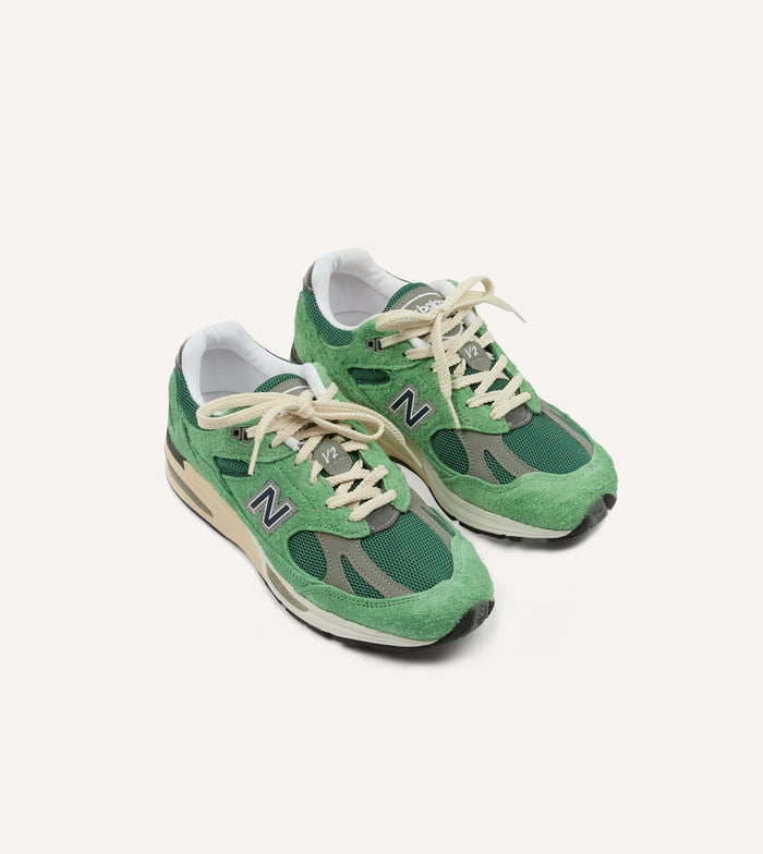 New Balance Green 'Grounded Pastels' Made in UK 991v2 Trainers