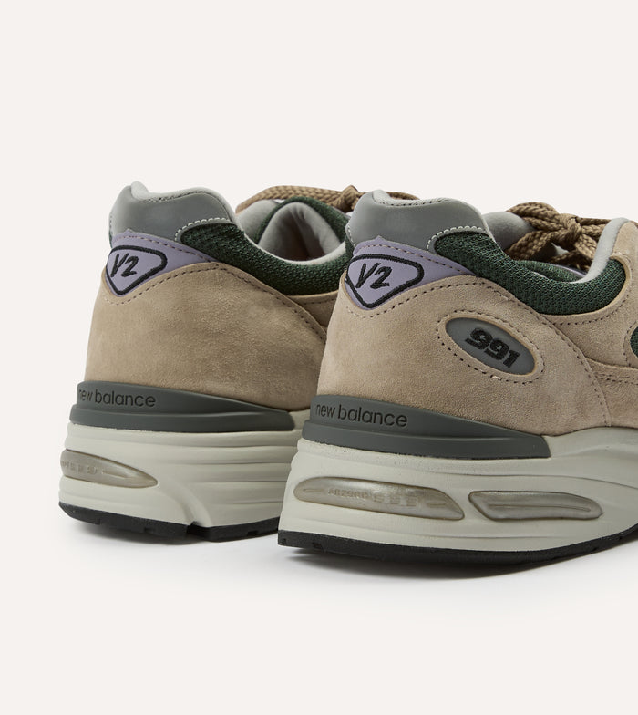 New Balance Tan 'Essentially Offbeat' Made in UK 991v2 Trainers