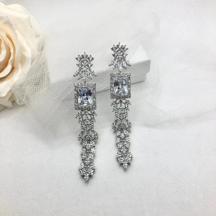 Wedding Jewelry - Luxury Cubic Zirconia Bridal Earrings