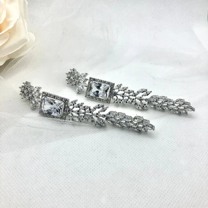 Wedding Jewelry - Luxury Cubic Zirconia Bridal Earrings