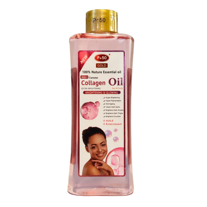 P+50 GOLD Collagen Super Brightening Oil for dark spots with kojic acid