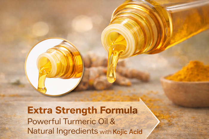 P+50 GOLD Turmeric Glow Oil 200ml – Brightening Face & Body Moisturising Oil for Radiant, Even-Looking Skin