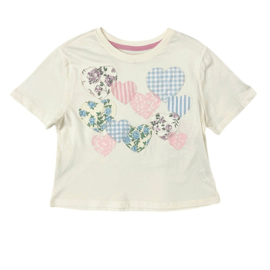 Paper Flower Hearts Applique Top