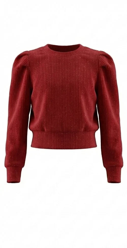 Pleat Peyton Top-Red Velour