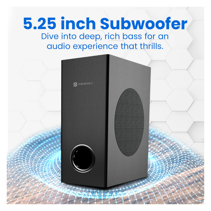 Portronics Pure Sound 106 - 5.25 inch subwoofer