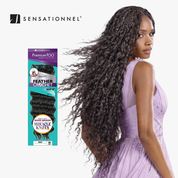 Premium Too Feather Crochet Deep Wave 18”