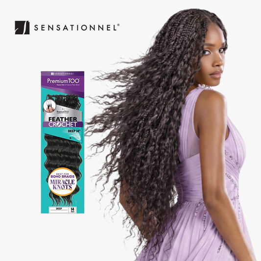 Premium Too Feather Crochet Deep Wave 18”