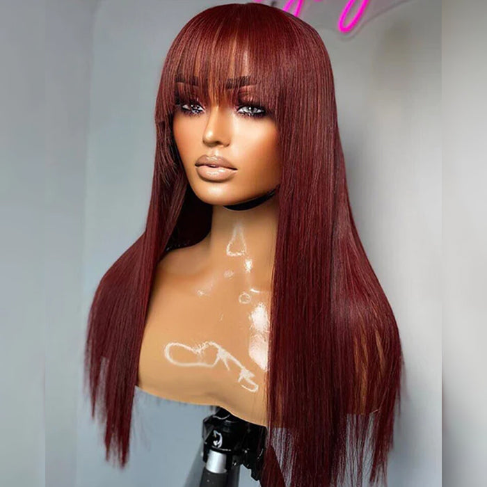 qvr wigs 13x4 lace front wig with bangs for effortless style