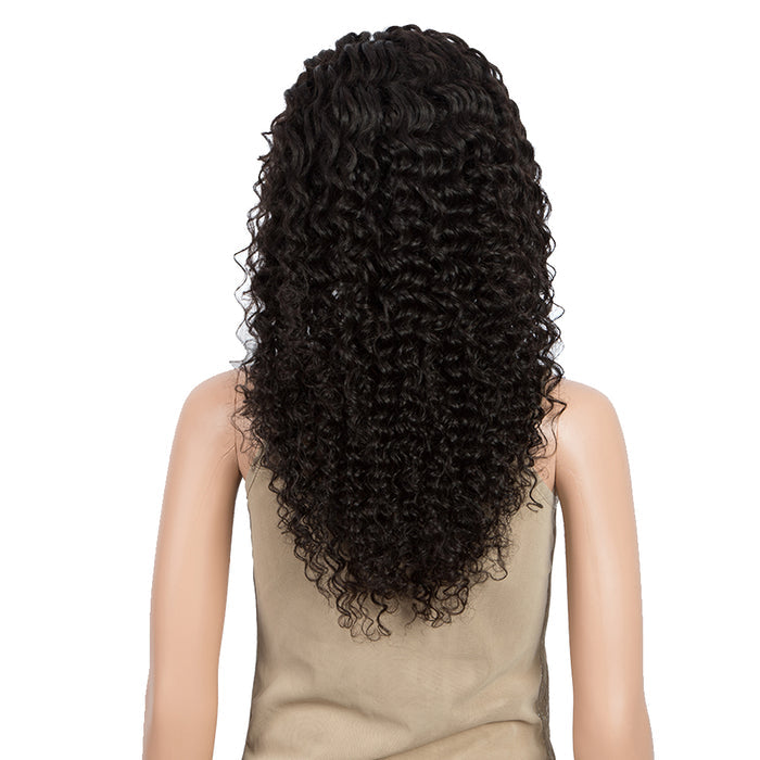 qvr lace frontal wigs, deep curly style, bleach knots