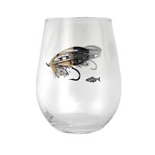 Salmon Fly Wine Glass