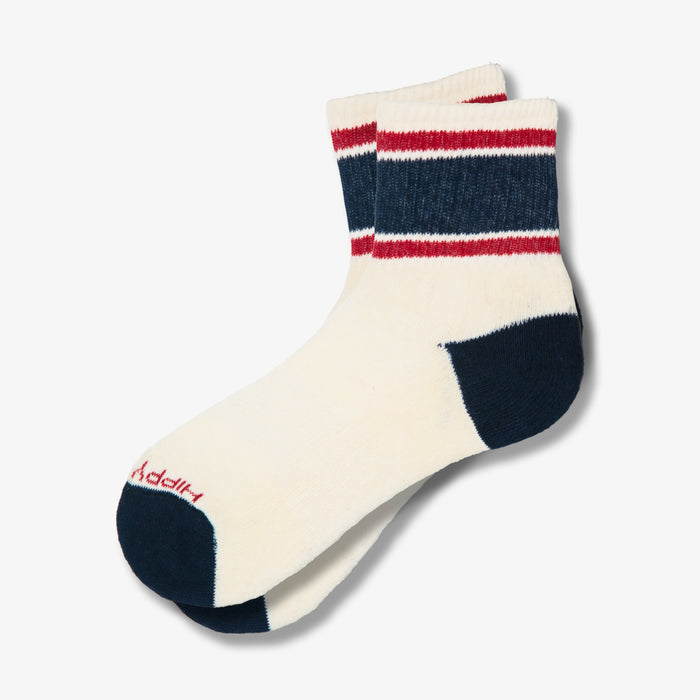 Retro Stripe Quarter Crew Socks 3-Pack