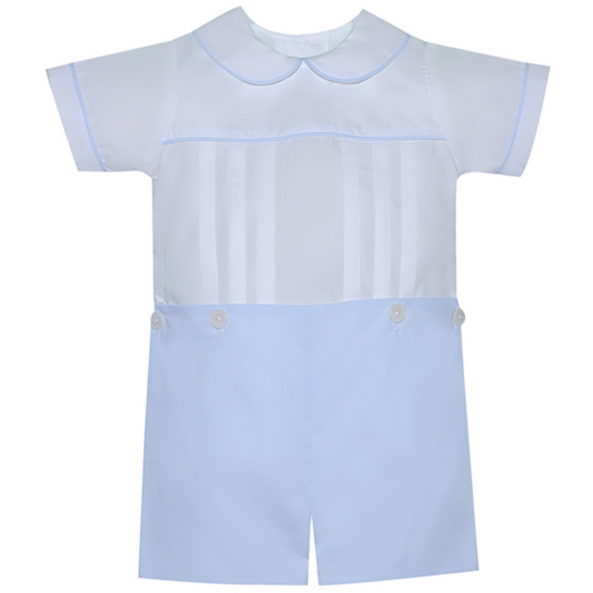 RN Owen Blue/White Button on Short