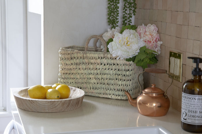ROUND CARVED BOWL-LIGHT BURNT COLOUR