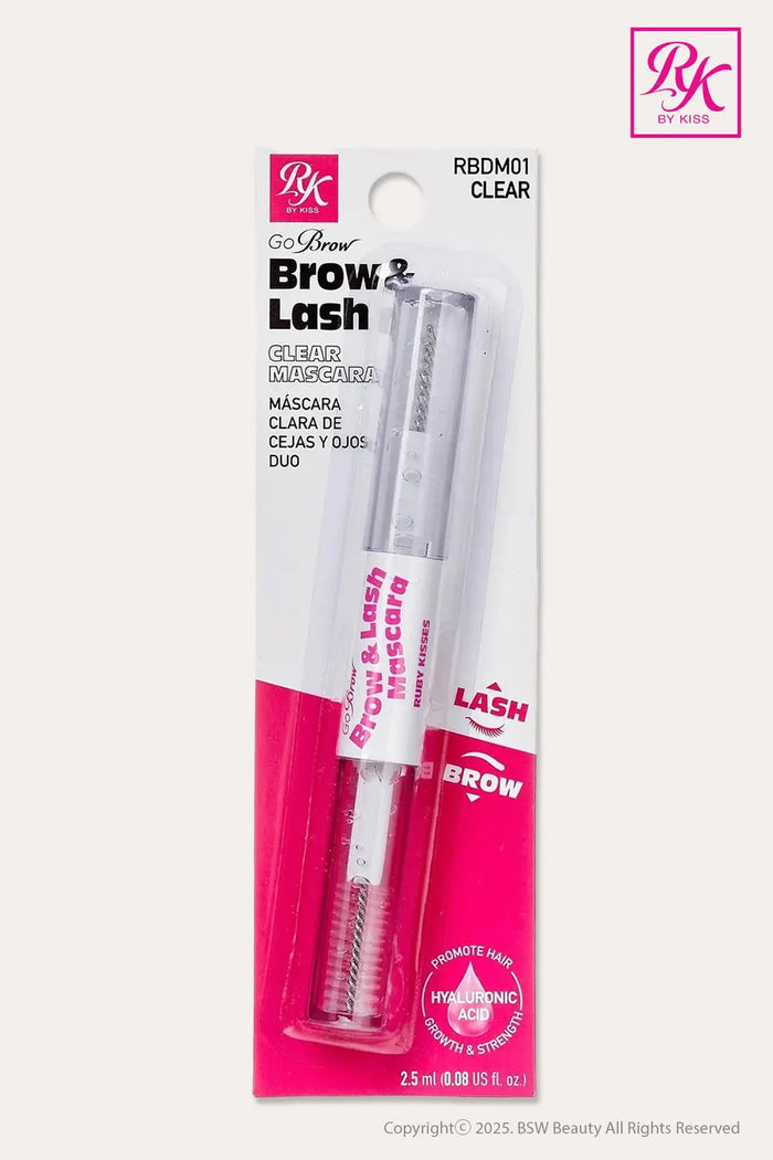RUBY KISS BY KISS GO BROW DUO MASCARA - CLEAR - BSW BEAUTY CANADA