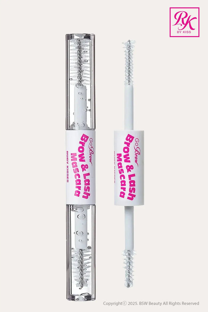 RUBY KISS BY KISS GO BROW DUO MASCARA - CLEAR - BSW BEAUTY CANADA