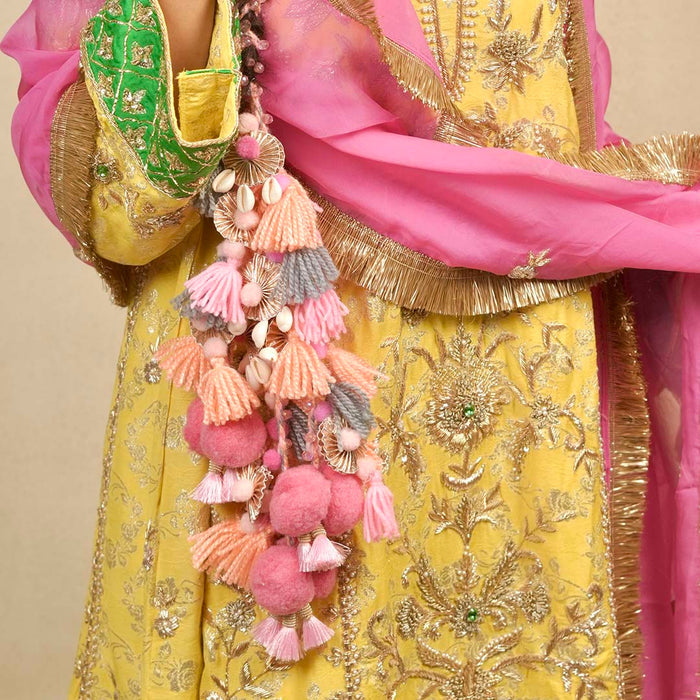 Satrangi Crystal & Shell Tassels - Parandi - Multi