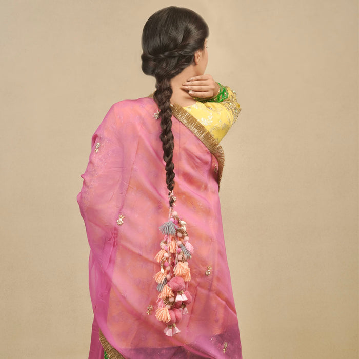 Satrangi Crystal & Shell Tassels - Parandi - Multi