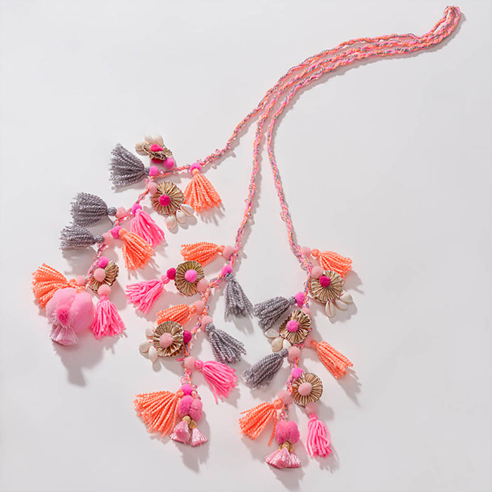 Satrangi Crystal & Shell Tassels - Parandi - Multi