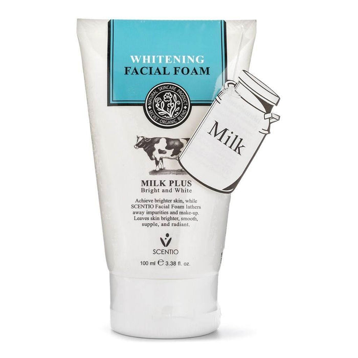 Scentio Milk Plus Whitening Facial Foam Cleanser - Facial Cleansers - Scentio -- United Arab Emirates -- Pinky Cosmetics