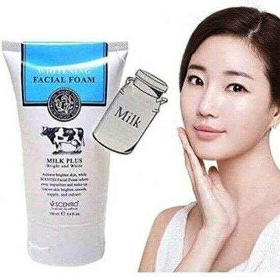 Scentio Milk Plus Whitening Facial Foam Cleanser - Facial Cleansers - Scentio -- United Arab Emirates -- Pinky Cosmetics