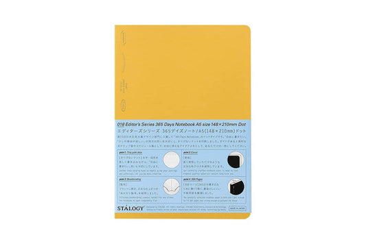 Stalogy 1/2 Year Notebook - A5 - Dot Grid - 186 Pages - Yellow
